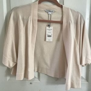 NWT L.K. Bennett Medium Shrug Sweater in Dusk Pink